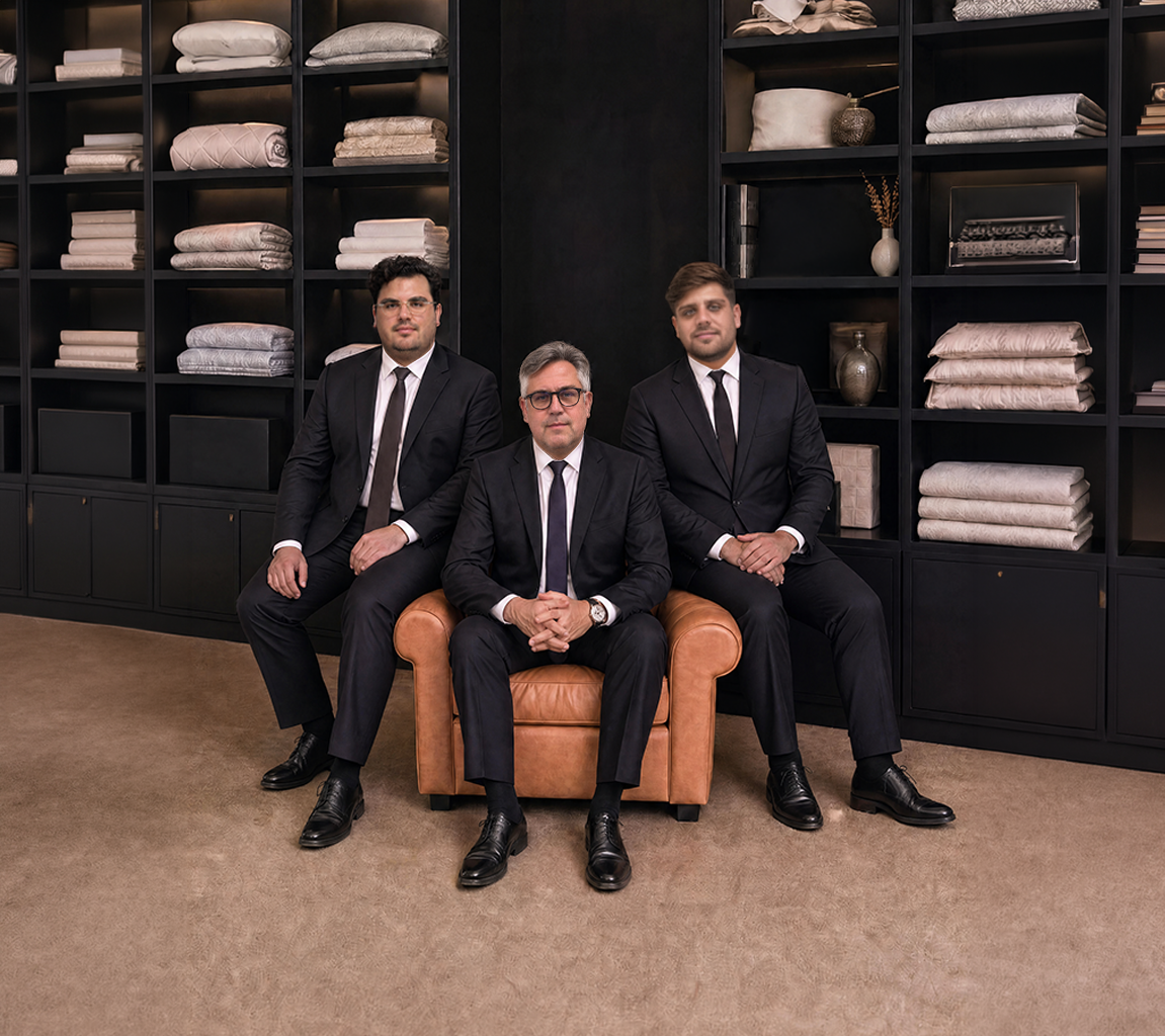 La famiglia Ambrosio nello showroom aziendale